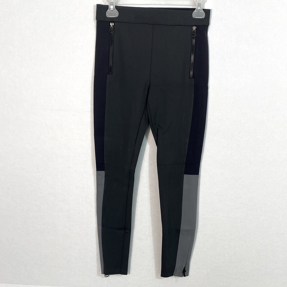James Perse Y/OSEMITE Scuba Black and Gray Zippered Leggings size 1 small